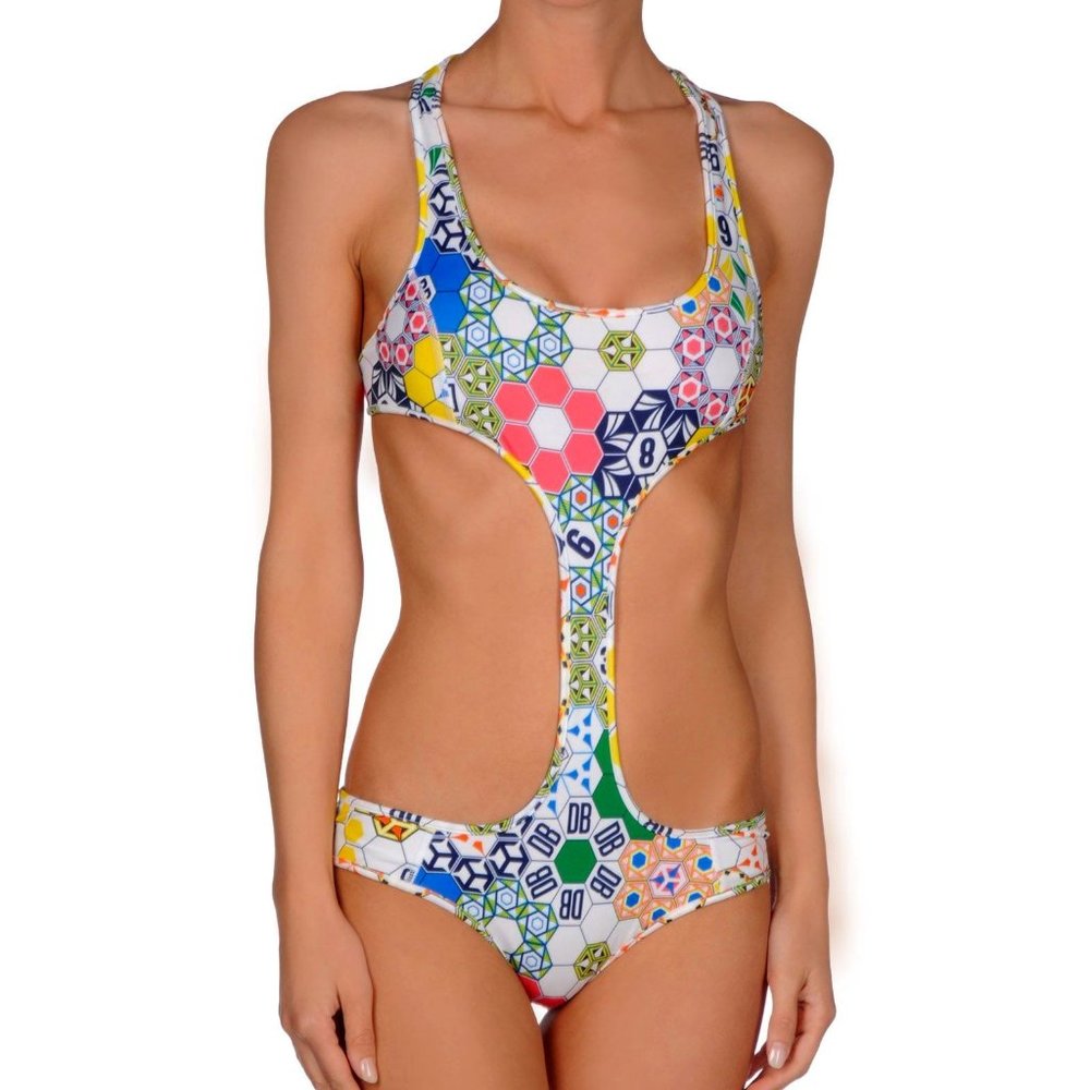 NWT $235 Dirk Bikkembergs one piece swimsuite. IT 44 US 6